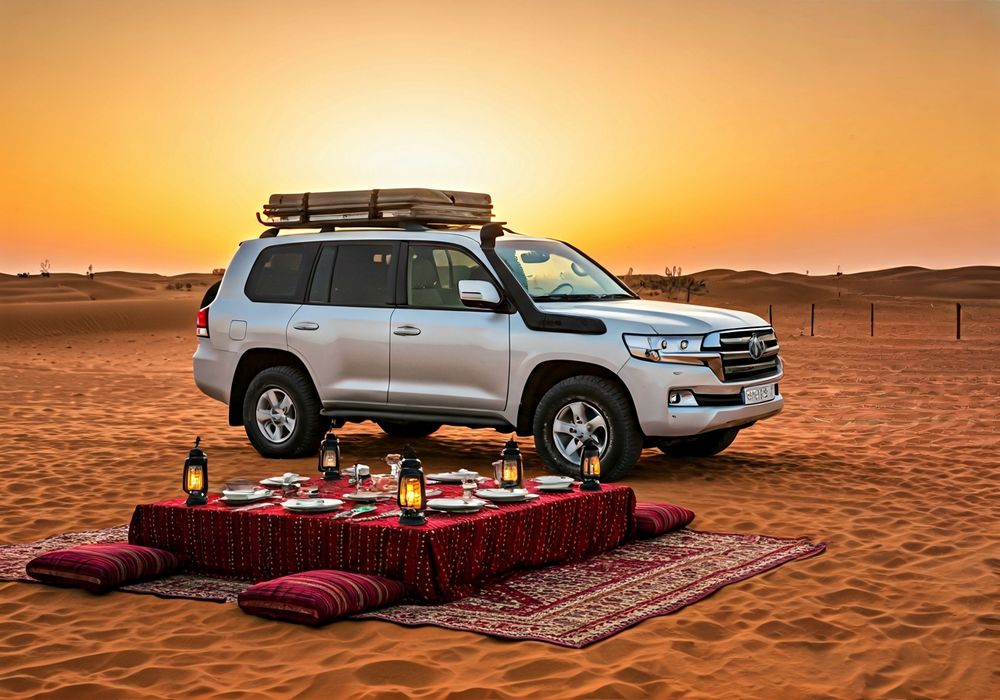 Private evening desert safari with Land Cruiser 4x4