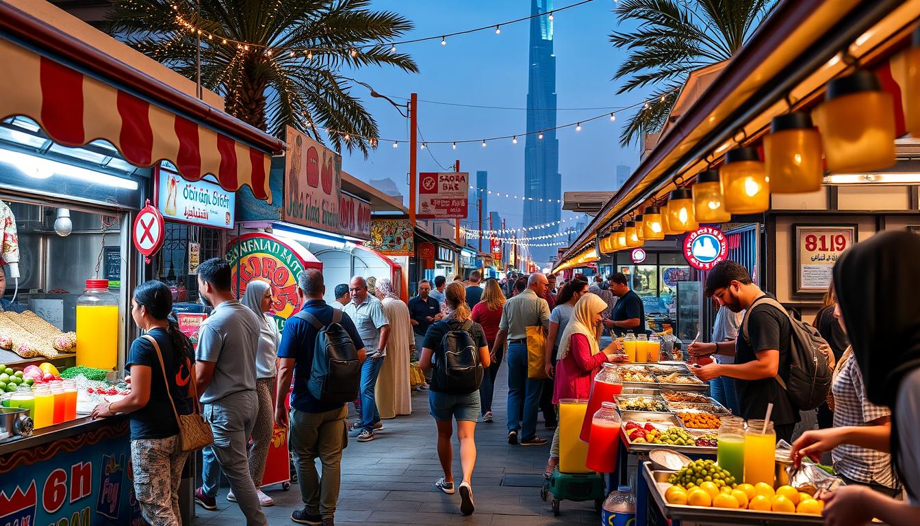 Street food for backpackers Dubai