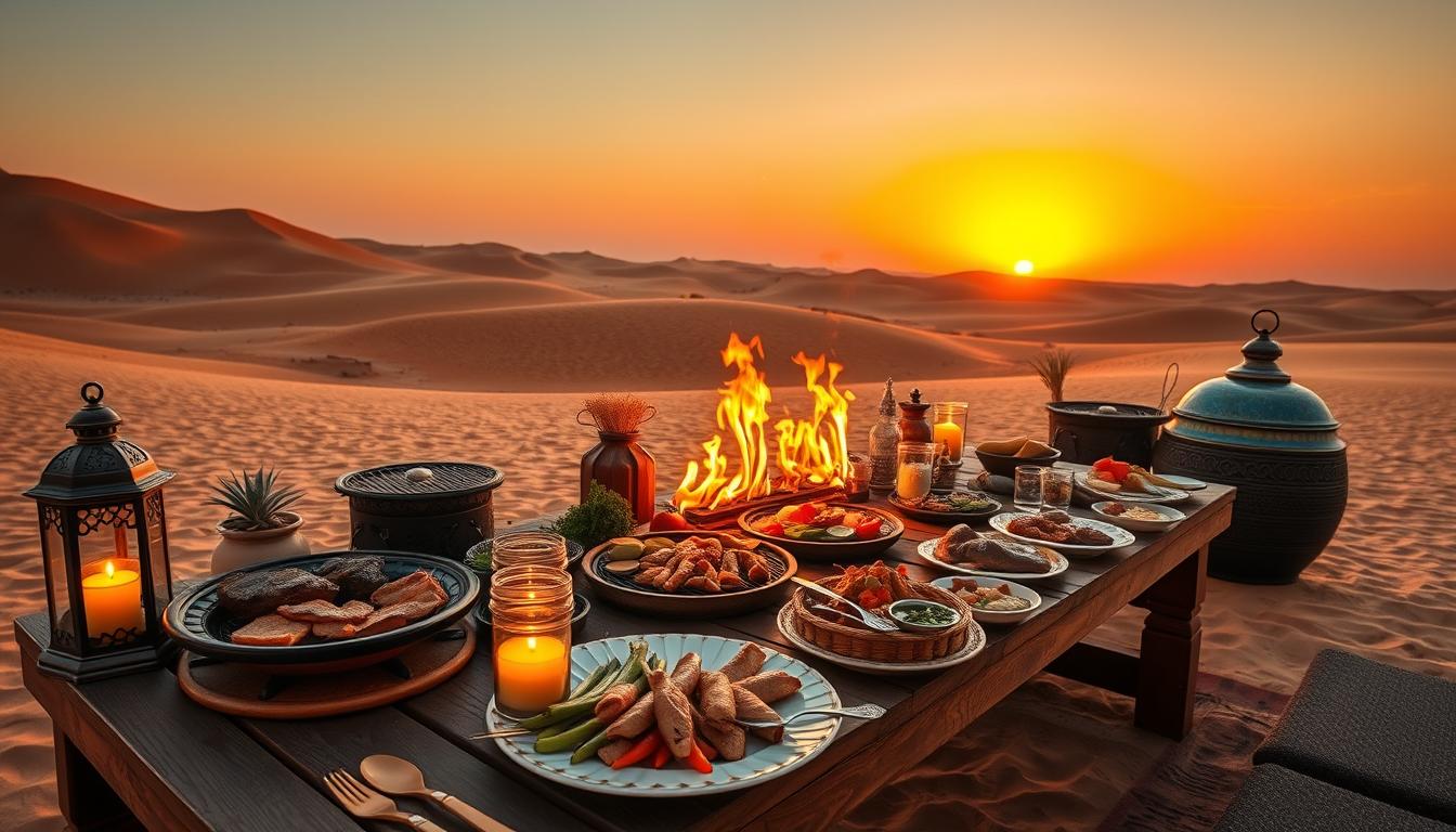 Desert safari BBQ dinner menu